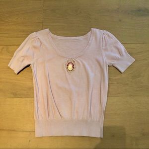 Pink Parisian short sleeve top